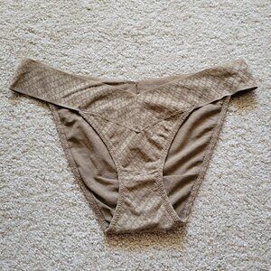 SKIMS Logo Mesh Cheeky Brief - Desert - Large